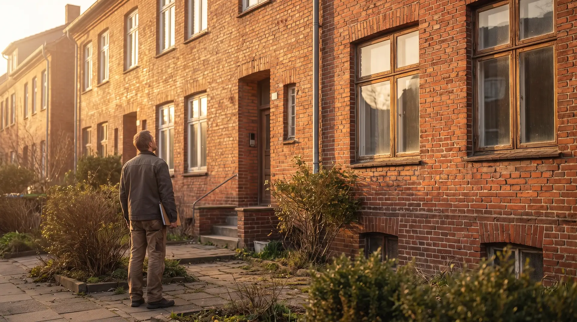 Hauskaufberatung in Bremen — Prüfung der Fassade eines Klinker-Bestandsgebäudes